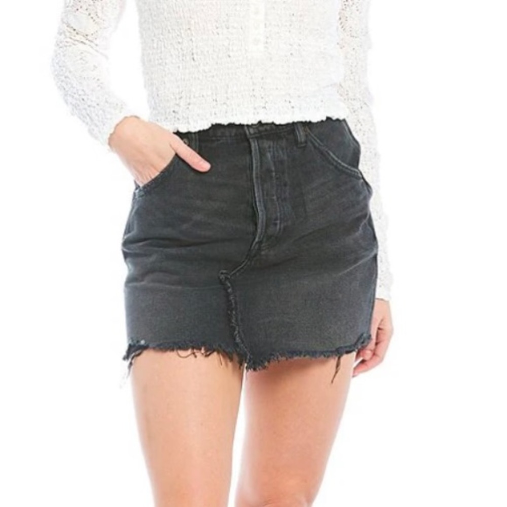 NWT - Free People Cut Off High Rise Miniskirt - Picture 3 of 3